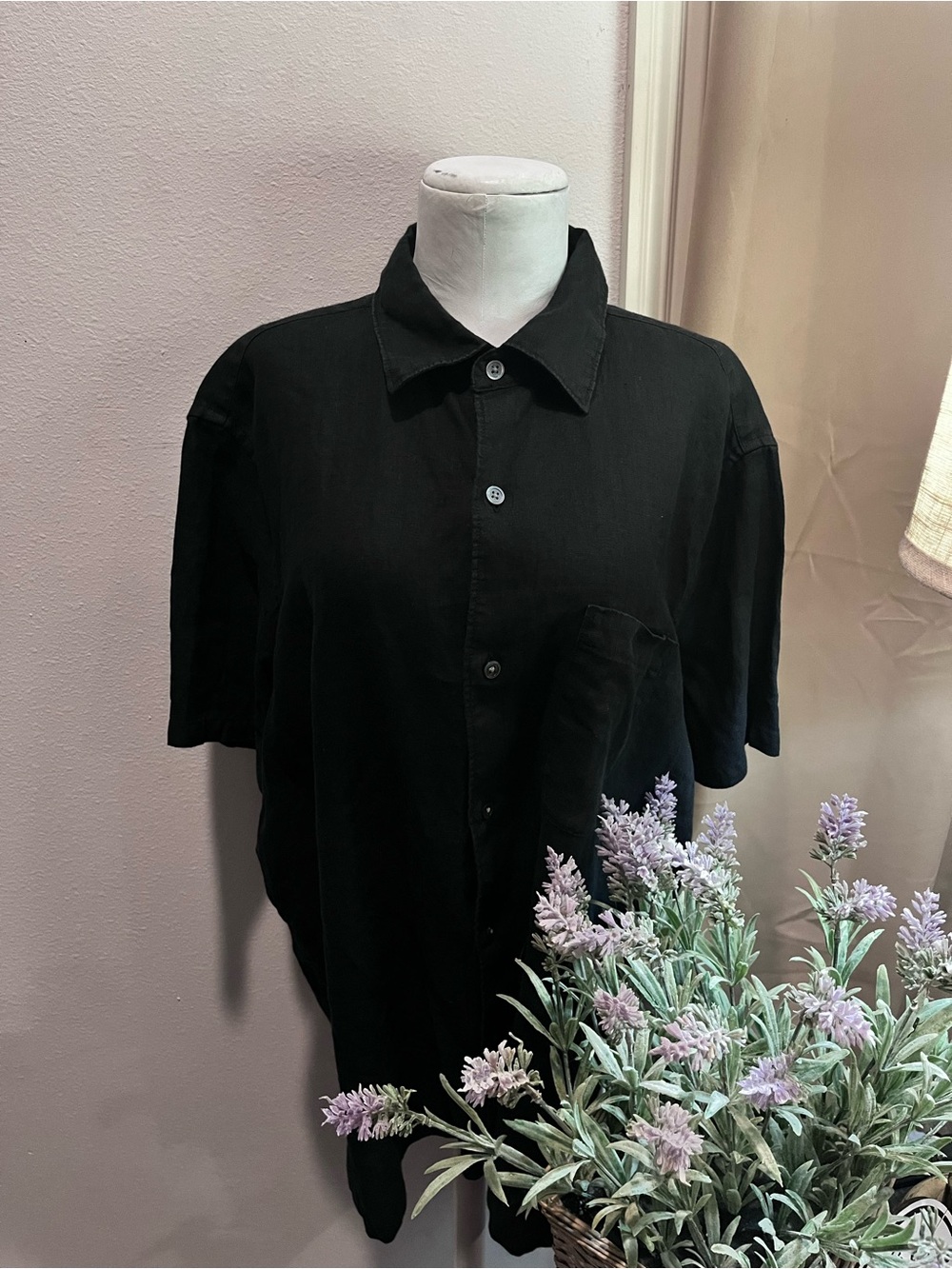 Banana Republic 100% Linen Shirt Short Sleeve